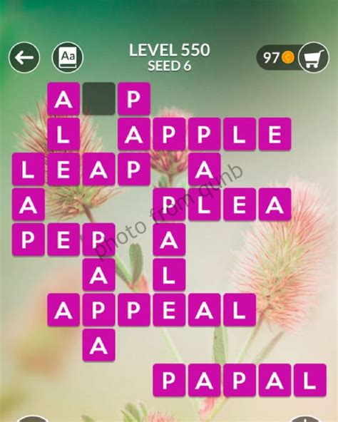 Wordscapes Level 550 Answers [ + Bonus Words ].